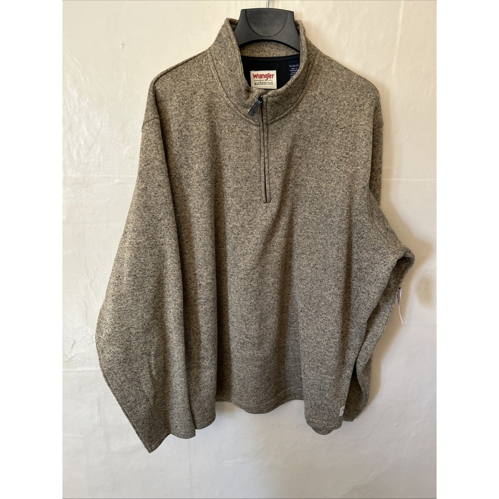 Wrangler XL Brown Quarter Zip Sweatshirt Top